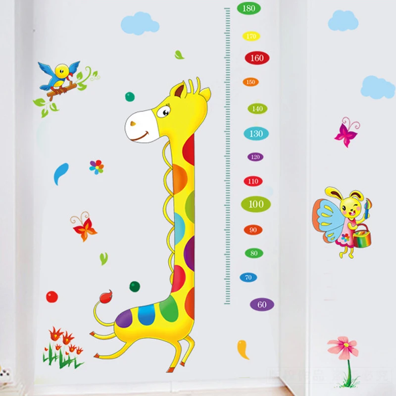 Большой мультфильм Животные стикер на стену жираф-олень украшения дерева дети спальня гостиная домашние детские Декорации Наклейки виниловые пленки