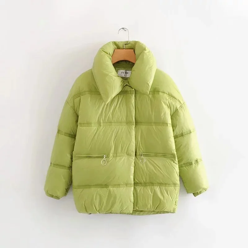 

Rm-190946 WOMEN'S Dress New Products Korean-style BF Loose-Fit Short down Coat Cotton Overcoat