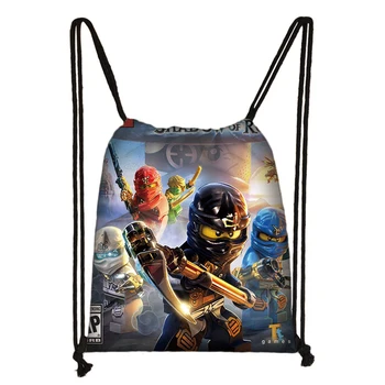 

Ninja Iron Man Hulk 3D Cartoon Drawstring Bag Backpack Daily Casual Boys Girls knapsack Drawstring Bags