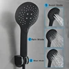 Black Bathroom Bathtub Faucet Hot Cold Water Mixer Tap Wall Mount Faucet With Handheld Shower Bathtub Outlet 2