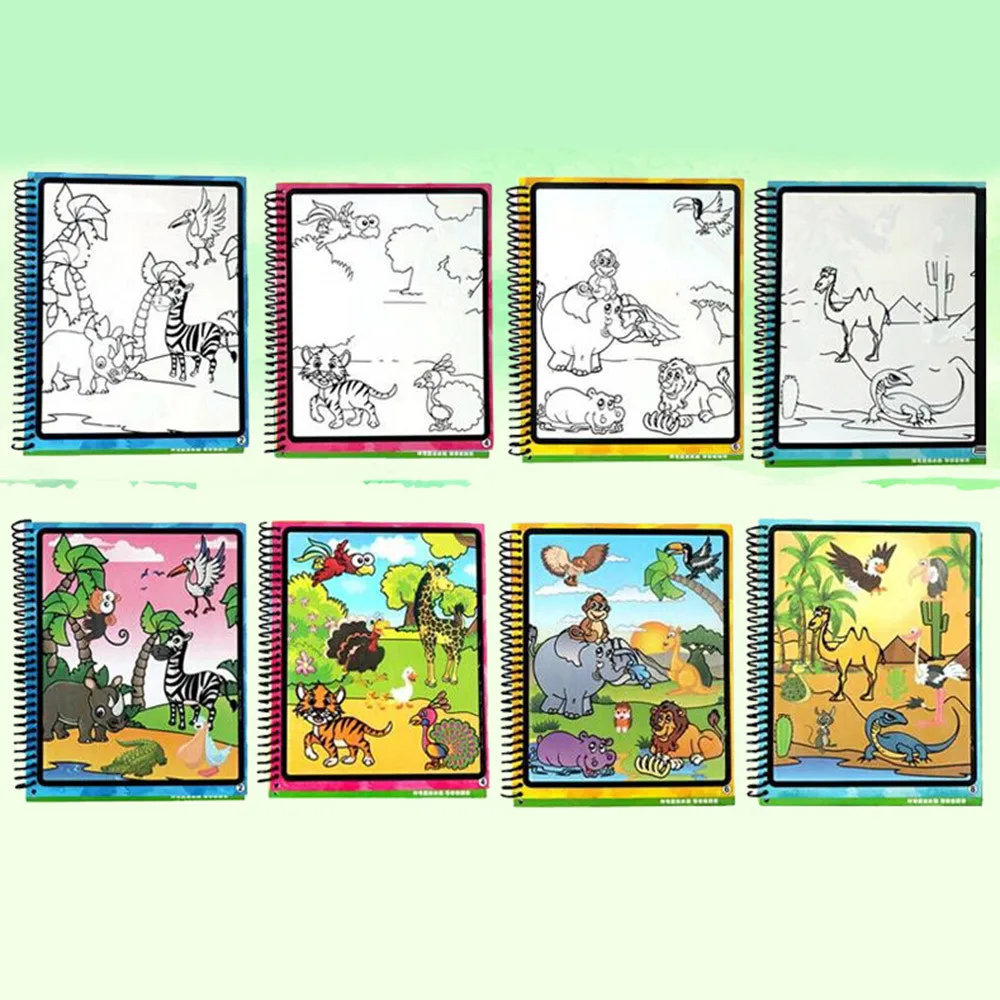 Детские развивающие Волшебные водные картины, волшебное граффити, цветные игрушки для рисования, Детские творческие способности