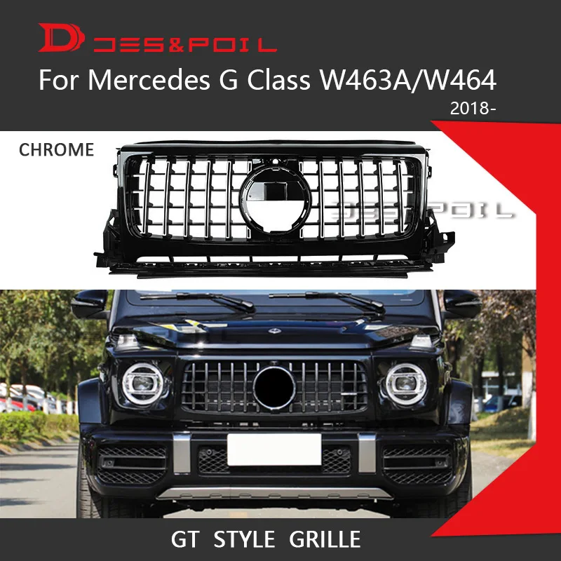 Per Mercedes Benz Nuova Classe G W464 Gt Griglia Panamericana Paraurti Anteriore Racing Grill G500 G350 G400 2018- G Wagon Con Camhole