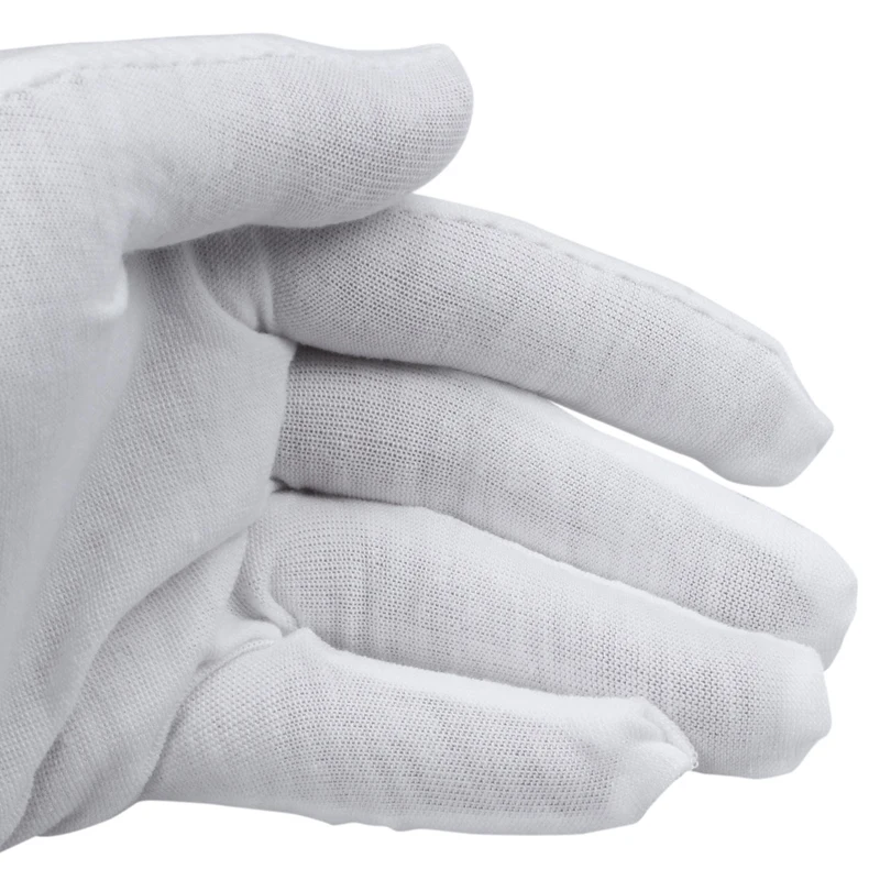 Новые-белые хлопковые перчатки антистатические защитные перчатки для работников домашнего хозяйства