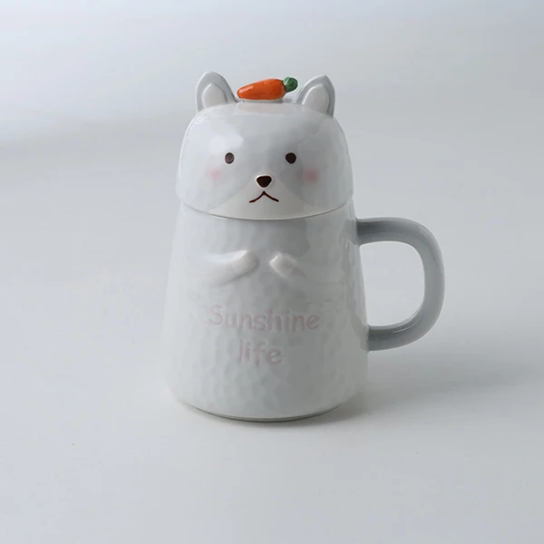 gray cup HOMIE 8,5 дюймовая тарелка для детей с милым рисунком из мультфильма 4,5/5,5 дюймов, миска со Свинкой, миска для кормления ребенка, обеденный ланч, контейнер для еды, ланч - Цвет: gray cup