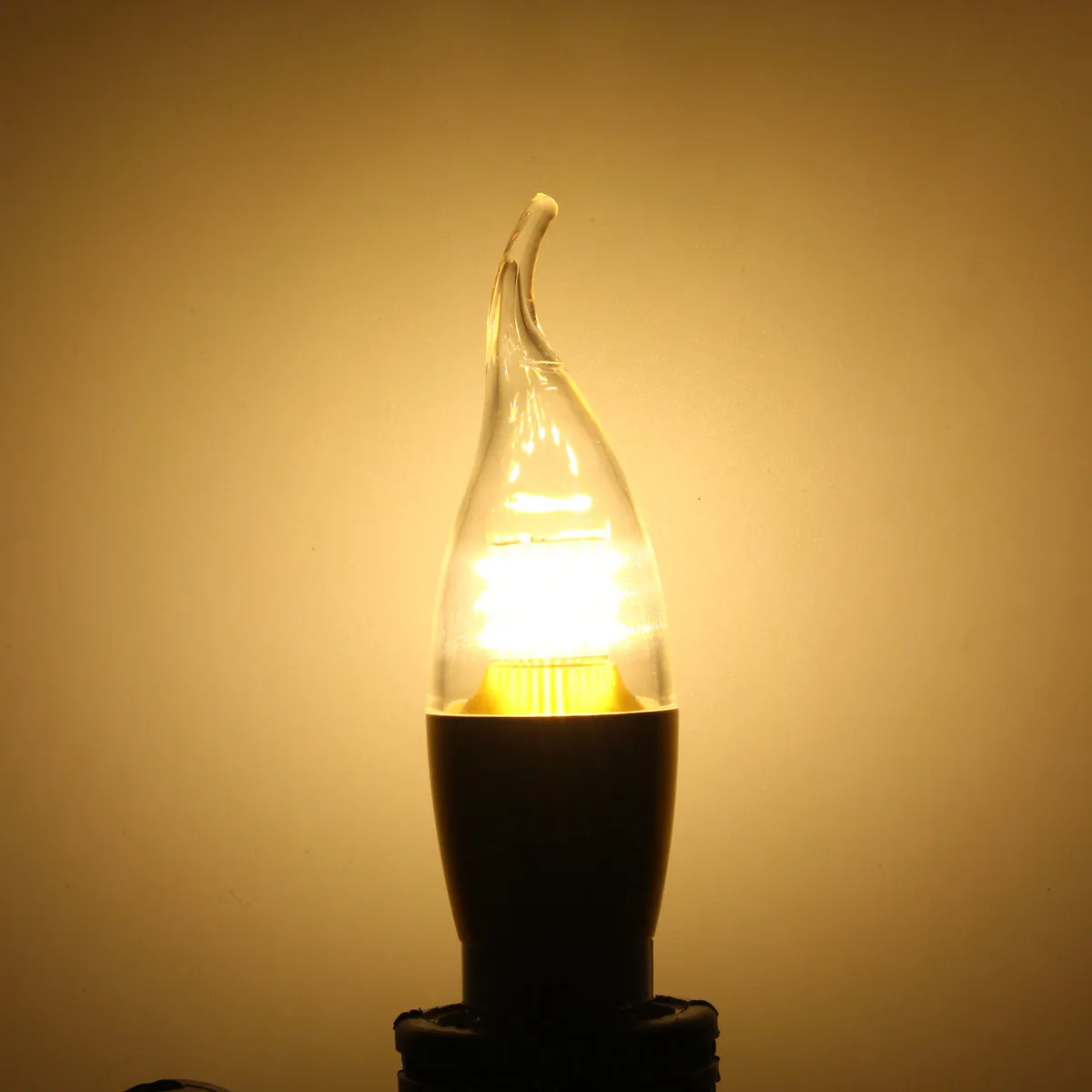 Лампа накаливания с регулируемой яркостью E27 E14 E12 60 SMD 3014 580LM светодиодный Золотое стекло теплая белая свеча лампа AC 110V