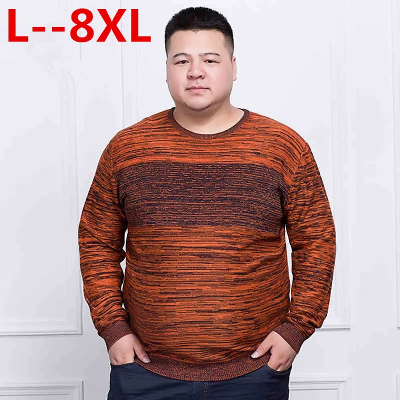 Свитер мужской шерстяной Повседневный классический с простым принтом 10XL 8XL 6XL 5X |