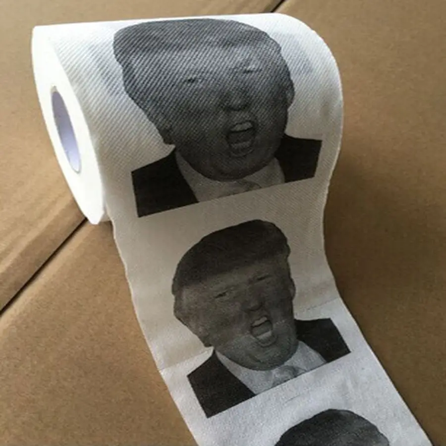 1 рулон забавной туалетной бумаги Президент Трамп Дональд шуточная туалетная