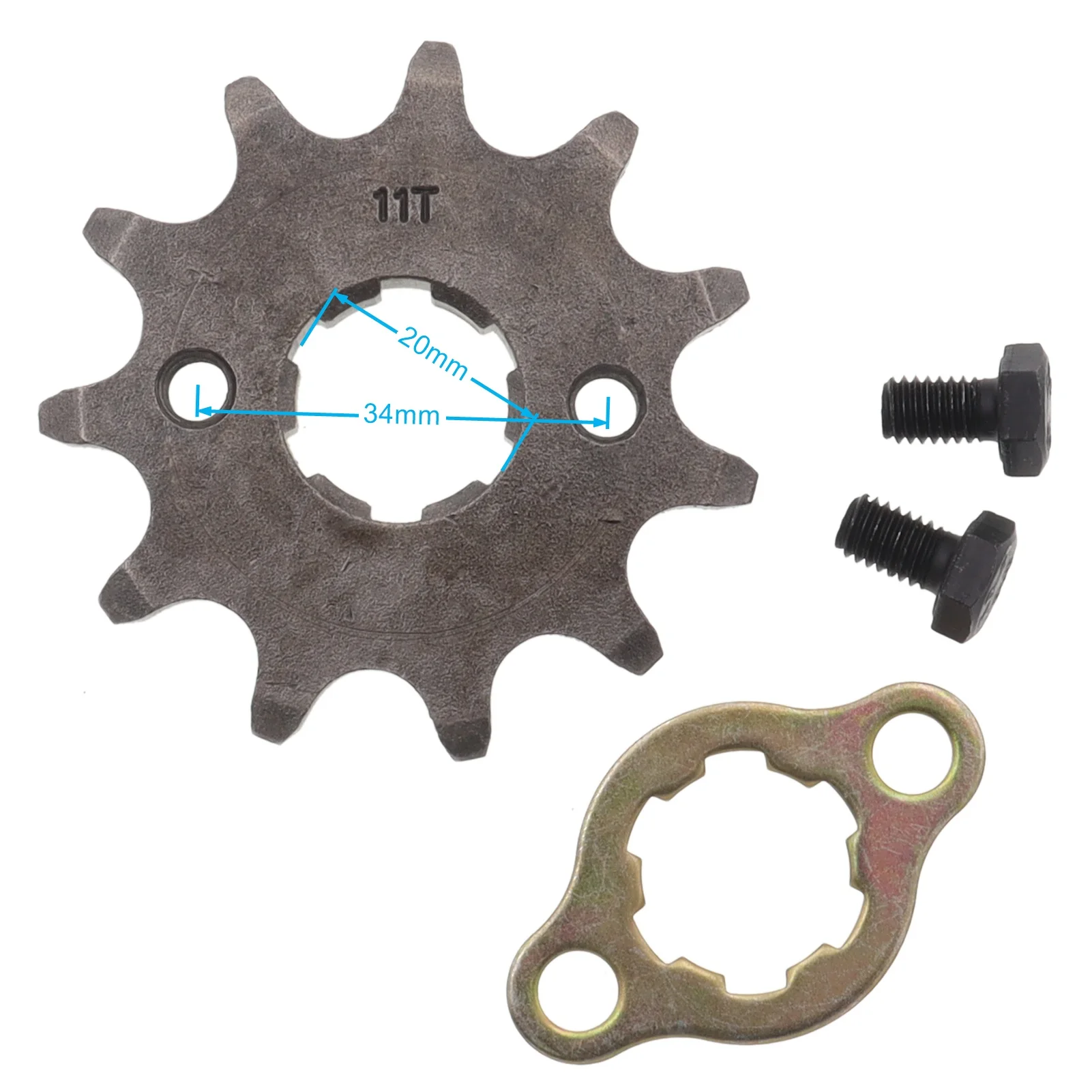 Front Engine 530# 20mm 10T 11T 12T 13T 14T 15T Teeth Chain Sprocket With Retainer Plate Locker for Motorcycle Dirt Bike ATV engine sprocket