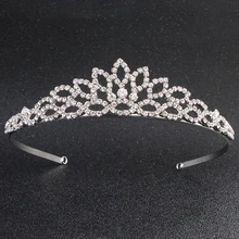 Элегантные свадебные диадемы Стразы Корона для невесты Серебристые винтажные Свадебные аксессуары дешевые головные уборы
