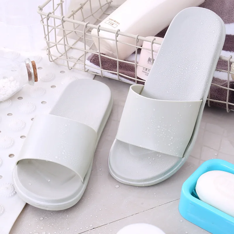 

Simple Couples Home Eva Rubber Slipper Solid Color Simple Hotel Bathroom Slippers Indoors And Outdoors Flat Sandals