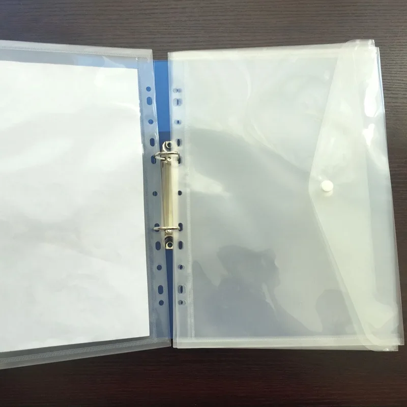 A4 Size Senkary 30 Pack Clear Transparent Document Folder Project Pockets L-Type Plastic File Folder 