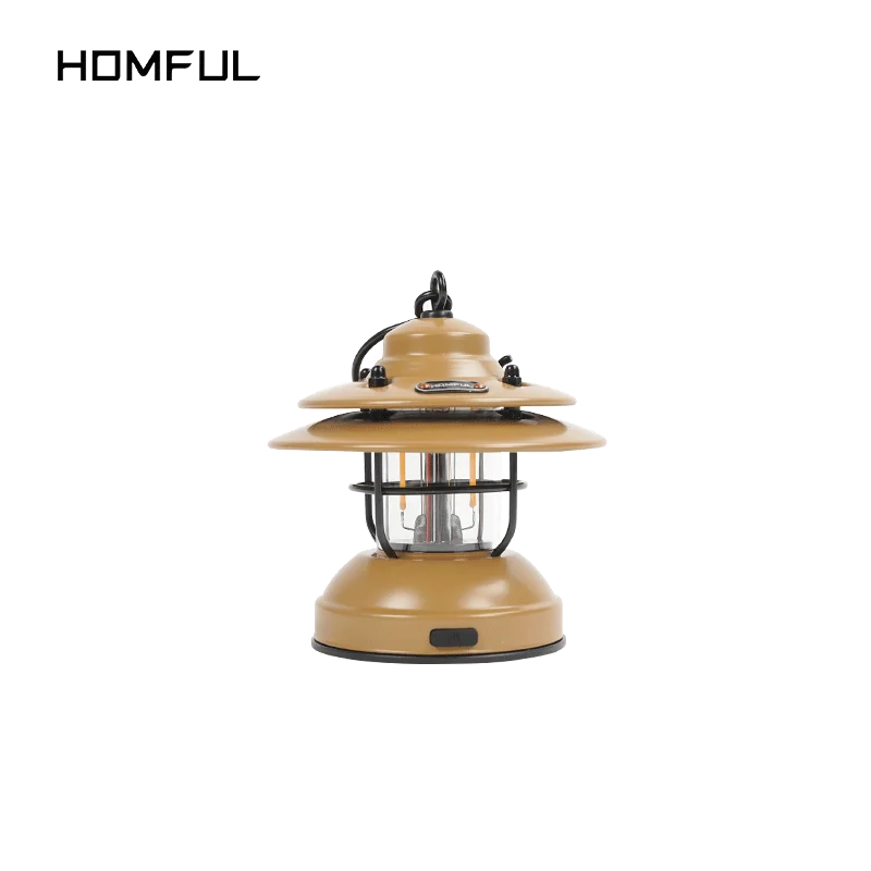 

HOMFUL Outdoor LED Retro Camping Light USB Camping Ground Hanging Tent Light Portable Mini Lantern