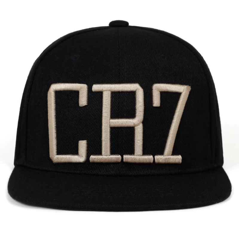 Новинка CR7 золотая вышивка плоская шляпа Мода slipback уличные бейсболки хлопок хип хоп Шляпы регулируемая спортивная шапка