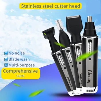 

Four-in-one Suit Electric Nose Hair Trimmer Electric Beard Eyebrow Shaving Shaver Remover Device Cross-border Special For Alecoy