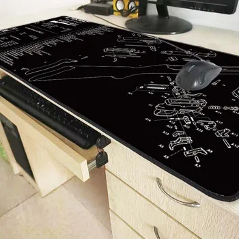 

XGZ Gun Parts Cool Large Gaming Washed Mouse Pad Gamer Locking Edge Keyboard Mat Desk pad CS GO Dota Game
