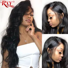 250 густой парик с подкладкой 360 кружева спереди al парик перуанские волнистые человеческие волосы парики для черных женщин предварительно сорвал RXY RemyHair