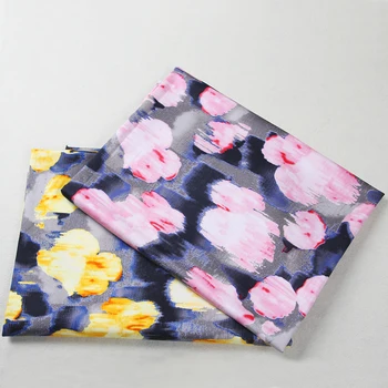 

Handmade diy fabric high density satin digital printing ink dyed flowing cloud pattern delicate fabric
