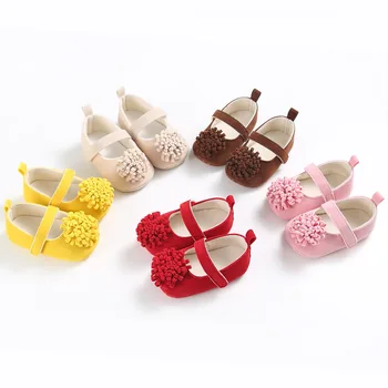 

Baby Shoes Newborn Girl Infant Ballet Party Pretty Flower Soft Sole Anti-Slip First Walkers Toddler Girl Moccasins Crib Shoes