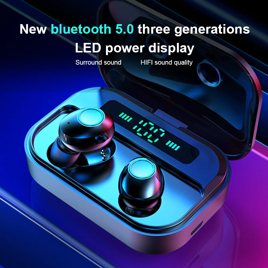 CBAOOO M7 TWS Bluetooth 5.0 Earphone Stereo Wireless Earbus MINI HIFI Sound Sport Earphones Handsfree Gaming Headset with Mic