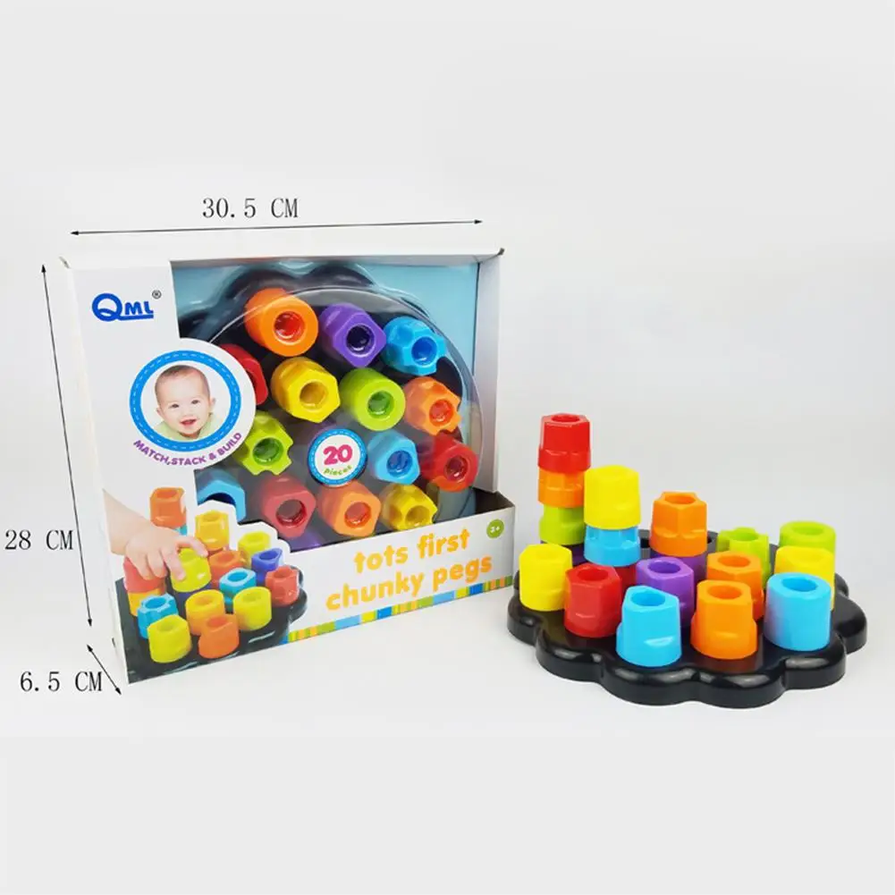 Детская головоломка образовательная игрушечная трубка в форме доски для ногтей DIY развивающая интеллектуальная игрушка
