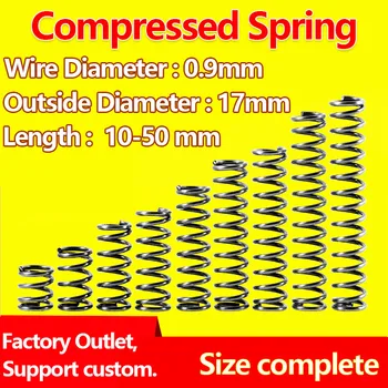 

Pressure Spring Wire Diameter 0.9mm, Outer Diameter 17mm Return Spring Mechanical Spring Release Spring Compressed Spring