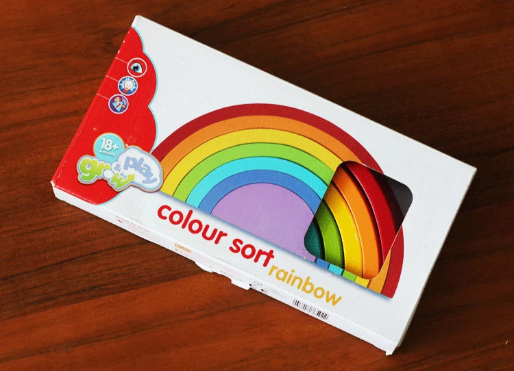 wooden colour sorting toys