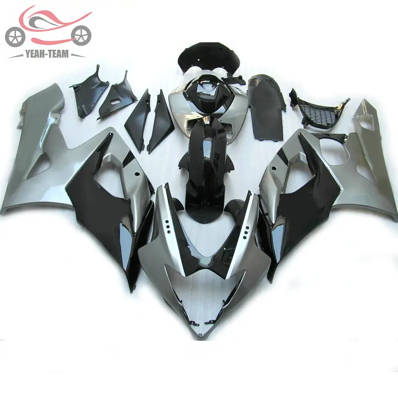 Набор обтекателей для мотоциклов Suzuki GSXR 1000 K5 2005 2006 серый черный GSX R1000 05 06|Полные
