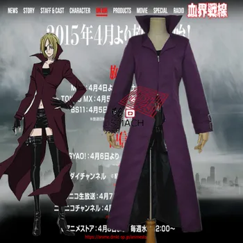 

Anime Kekkai Sensen K.K Cosplay Costume Fashion Uniform Red Coat Full Set For Female Custom-Make Any Size Popular Best Selling