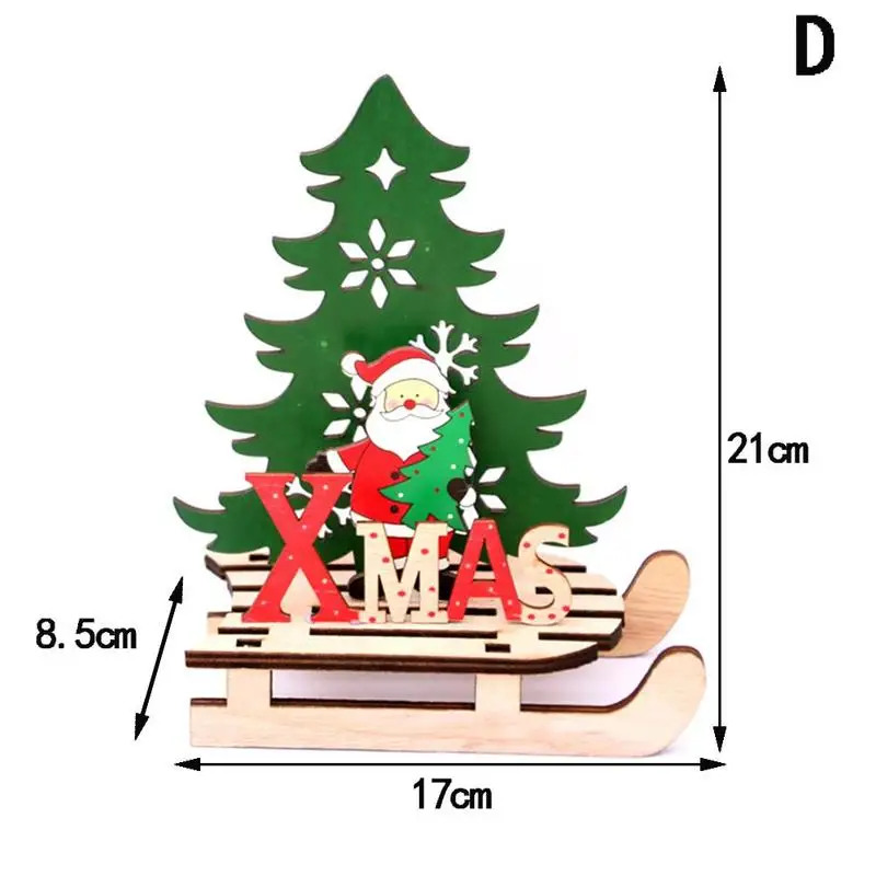 САНТА снеговик олень Рождественские сани украшения Рождественские украшения для поделок деревянные пазлы принадлежности для деревьев подарки на год