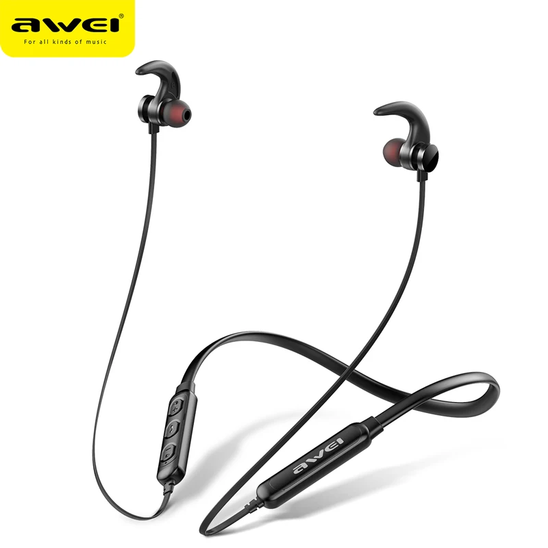 AWEI T11 беспроводные наушники T11S Bluetooth гарнитура для телефонов шейные спортивные 3D