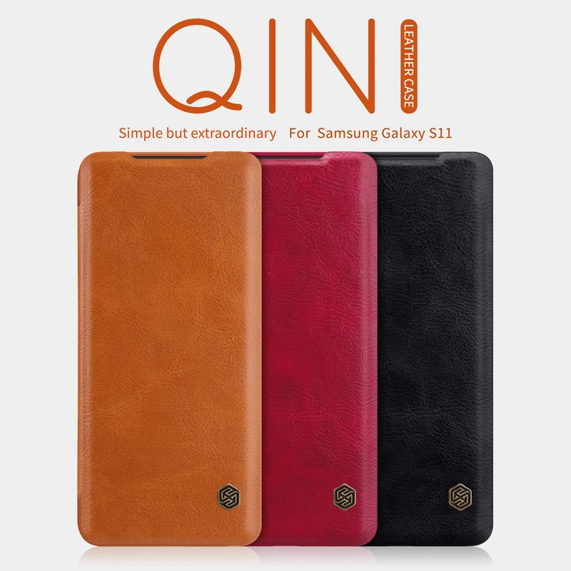 

Original NILLKIN Qin Series Flip Leather Cover For Samsung Galaxy S20 Plus Ultra Case Card Pocket Shockproof Wallet Bag Case