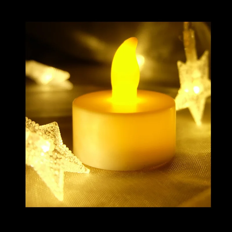 12Pcs LED Candle Wax Flameless Christmas Lamp Lights Wedding Home Candles Decor