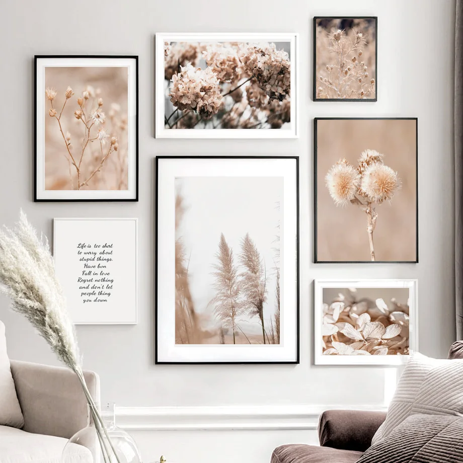 Wall-Art-Canvas-Painting-Natural-Reed-Dandelion-Flower-Leaf-Plant-Quotes-Nordic-Posters-And-Prints-Wall (2)