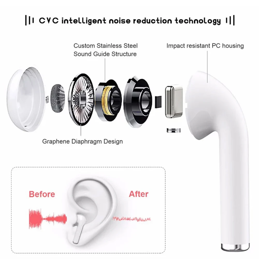 Q8L TWS Авто всплывающие Bluetooth Наушники Беспроводные сенсорные наушники-вкладыши с микрофоном для всех смартфонов