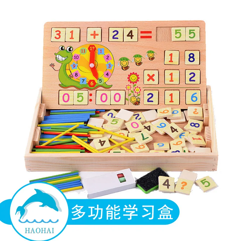 

Children Arithmetic Rods Montessori Teaching Aids Kindergarten with Numbers Educational Toy Educational Stick Wooden Toys
