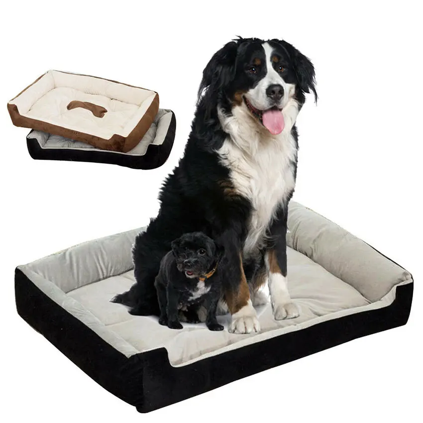 

Bolux Fleece Pet Dog Bed Soft Cushion Bone Print Large Breed Dog house For Labrador Golden retriever winter spring Dog Mat