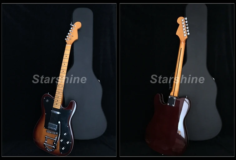 Guitarra eléctrica con cuerpo de ceniza de Y ZX8, gran cabezal, Color