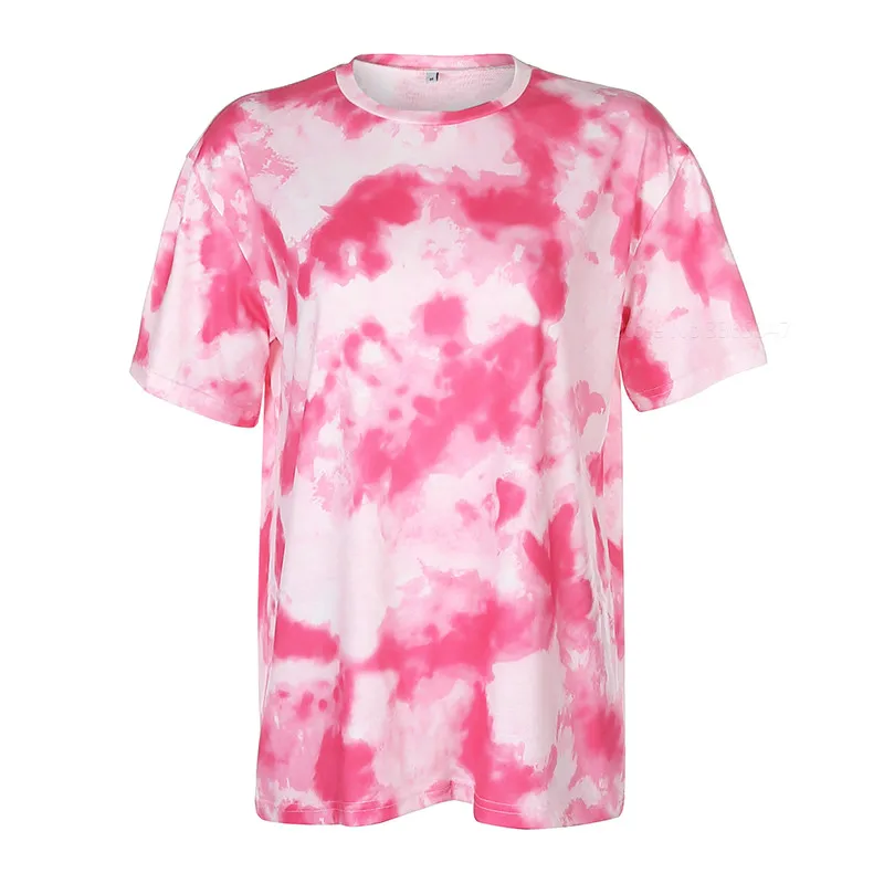 Женский спортивный костюм из двух предметов Tie Dye модный летний топ с коротким