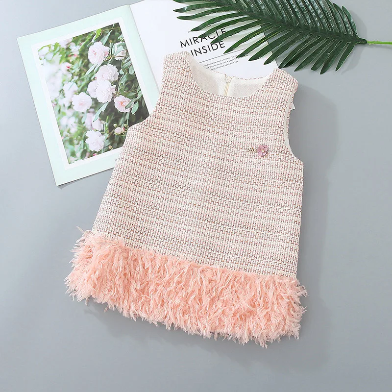 Классическое платье принцессы для маленьких девочек; клетчатое платье без рукавов; модная повседневная одежда для дня рождения; одежда для выступлений; Vestidos