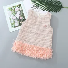 Классическое платье принцессы для маленьких девочек; клетчатое платье без рукавов; модная повседневная одежда для дня рождения; одежда для выступлений; Vestidos