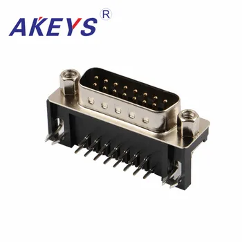 

10PCS VGA DB15 Pin Black Core Double Row Male Latop DB Male Side Insert To USB AM VGA Audio And Video Interface