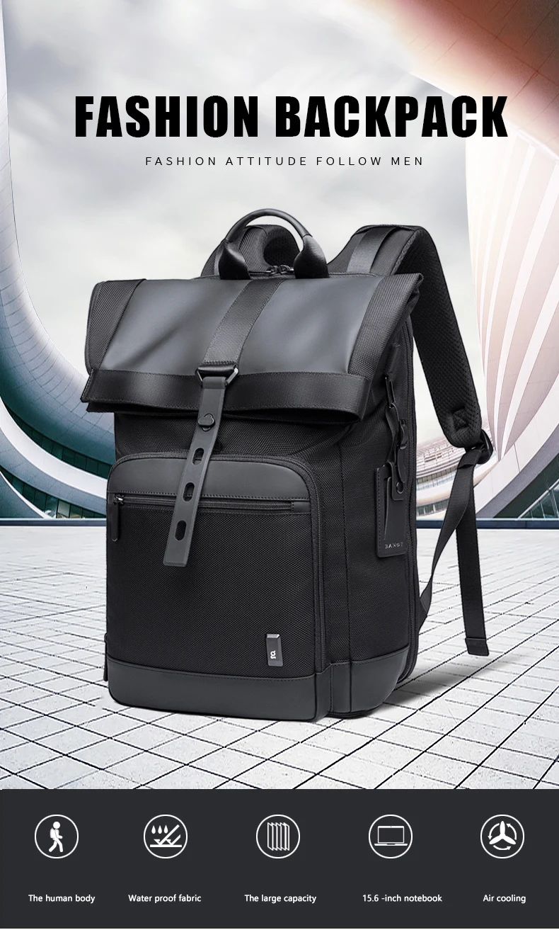 Bange мужской модный рюкзак многофункциональный водонепроницаемый рюкзак ежедневная дорожная сумка Повседневный школьный рюкзак унисекс