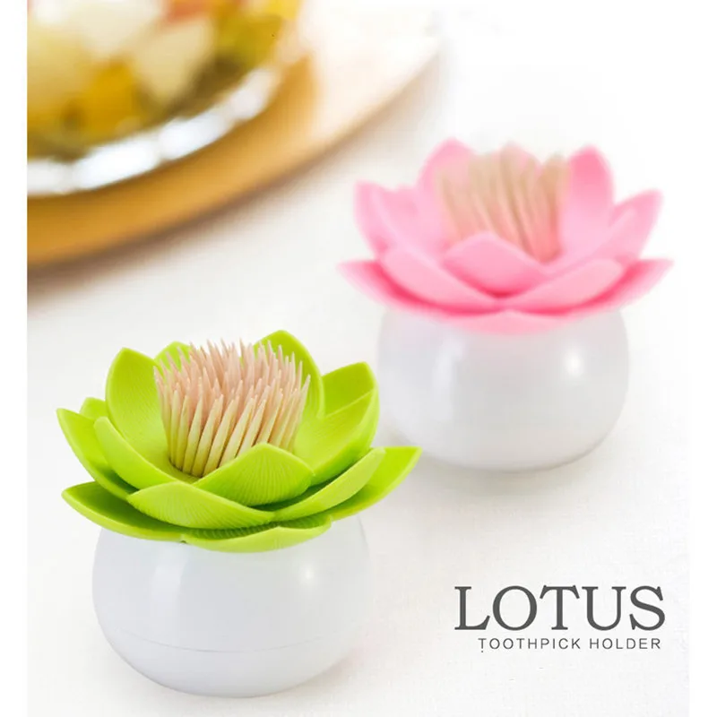 

Lotus Cotton Swab Box Lotus Cotton Bud Holder Base Room Decorate / Lotus Toothpicks Holder Toothpick Case