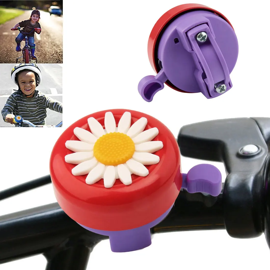 Детский Забавный велосипедный колокольчик с рожками в виде рога с рожками рога для велосипеда, многоцветные Детские Рули, велосипедное кольцо, сигнализация для мальчиков и девочек