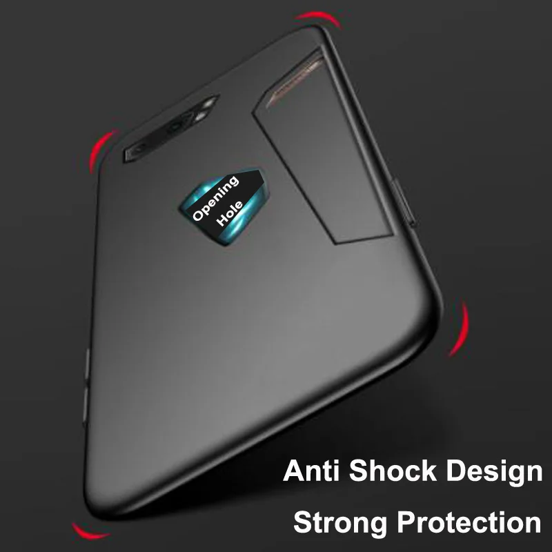 Чехол для Asus ROG Phone 2 ZS660KL мягкий силиконовый чехол ASUS Phone2 II + прозрачная пленка из