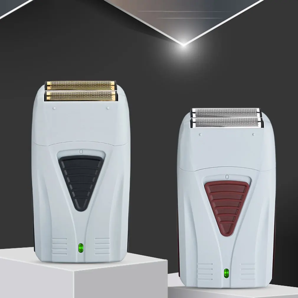 

Shaving Head Gradient Push White Razor Bid Farewell Shaving Reciprocating Portable Electric Men's Razor Double Net