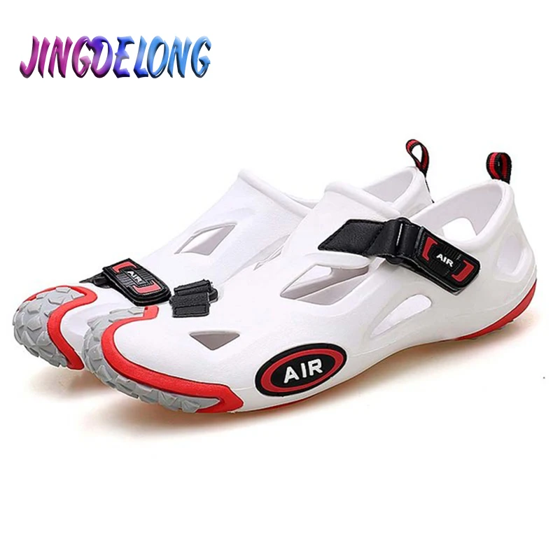 Summer Men's Sandals Unisex Outdoor Water Shoes Non-slip Men's Beach Sandals Breathable Hollow Hole Shoes Sneakers Men Slippers