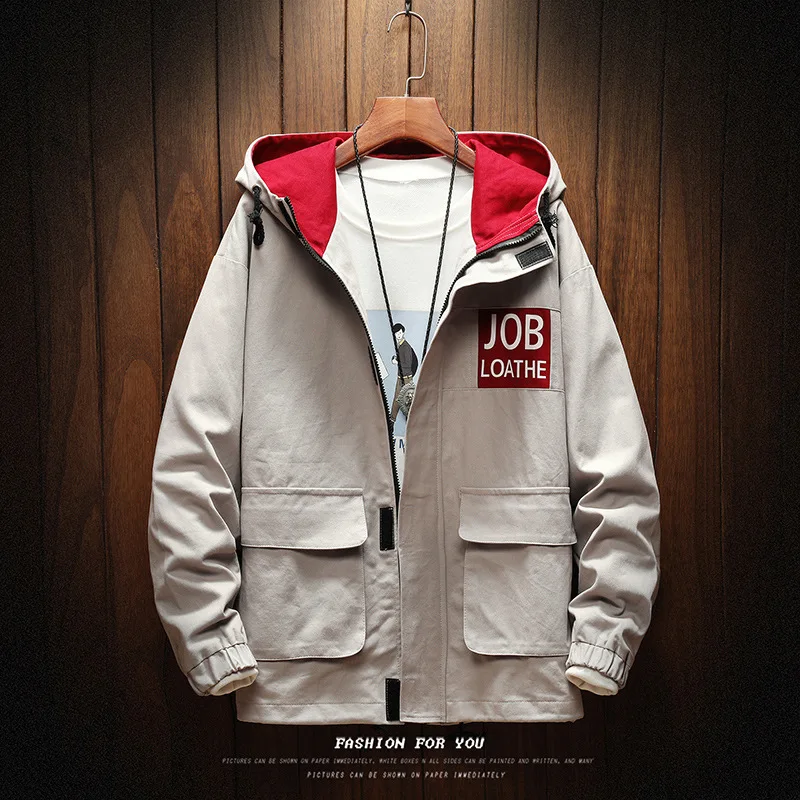 

2019 Spring And Autumn MEN'S Coat New Style Autumn Trend Korean-style Versatile Loose Fashion Casual Tooling Jacket Men's