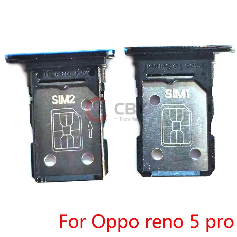 2PCS Sim Tray Holder For OPPO Reno5 Pro SIM Card Slot Adapter Socket Repair Parts | Мобильные телефоны и аксессуары