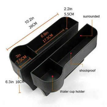 

1 Pair Seat Gap Storage Box Car Catcher Storage Box Pocket SUV 26*17*7cm